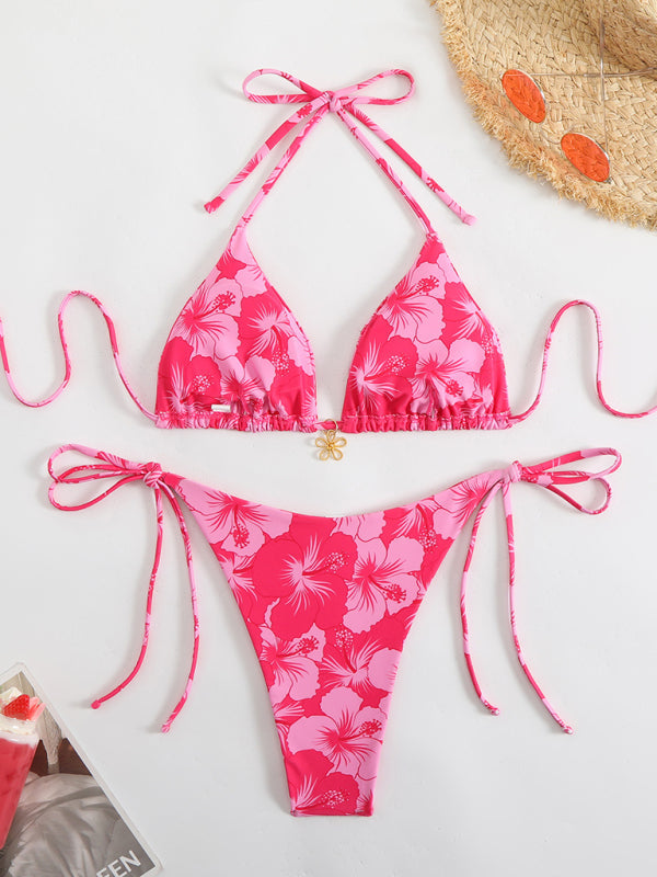 EB | Blumenmuster Halterneck-Bikini
