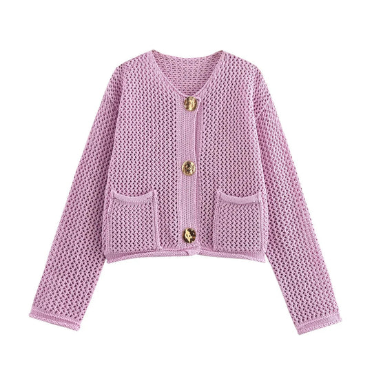 EB | Strickjacke mit Goldenen Knöpfen Perfekt für Den Herbst