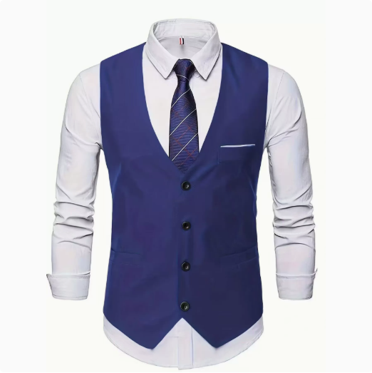 Herren elegante Anzugweste mit praktischen Taschen und modischem Design EB