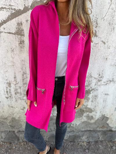EB | Moderne Lange Jacke für Frauen Elegant und Bequem