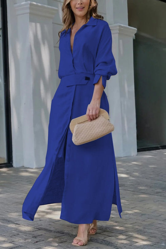 EB | Klassisches Leinen-Maxi-Kleid