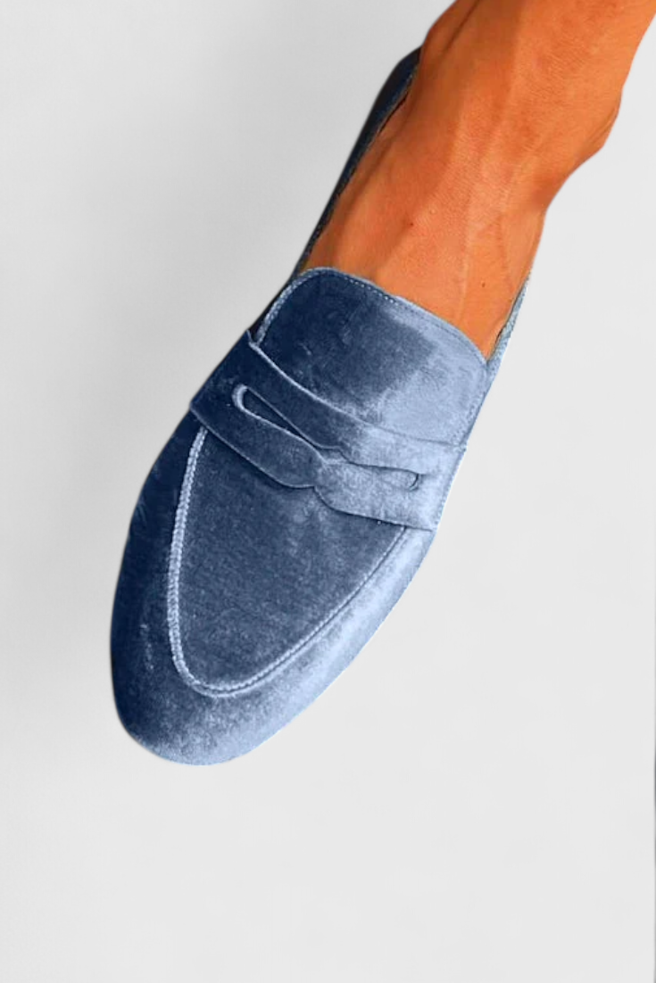 Samt-Loafer im Patchwork-Stil EB EB