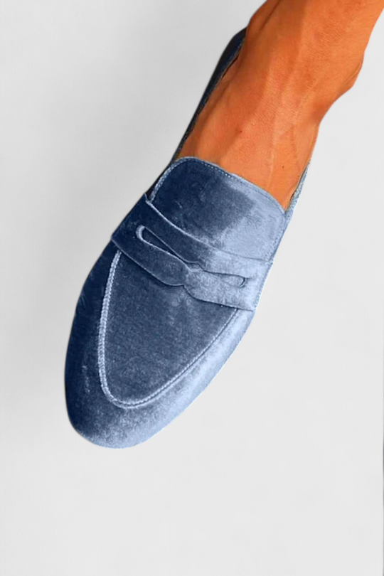 Samt-Loafer im Patchwork-Stil EB EB