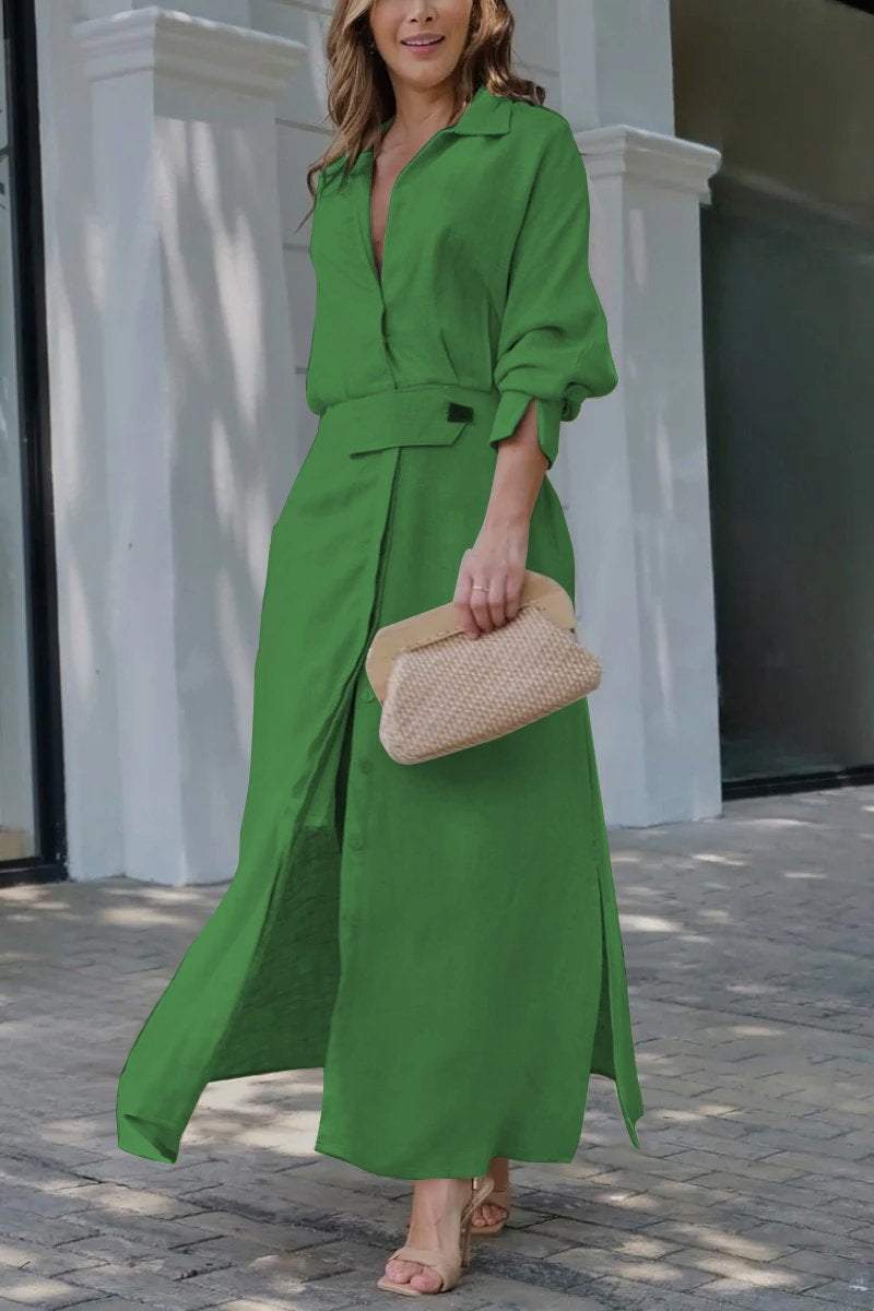 EB | Klassisches Leinen-Maxi-Kleid