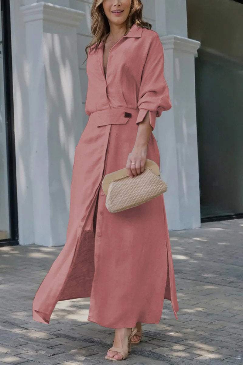 EB | Klassisches Leinen-Maxi-Kleid
