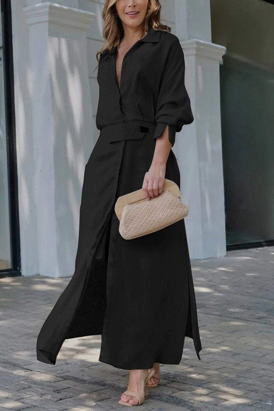 EB | Klassisches Leinen-Maxi-Kleid