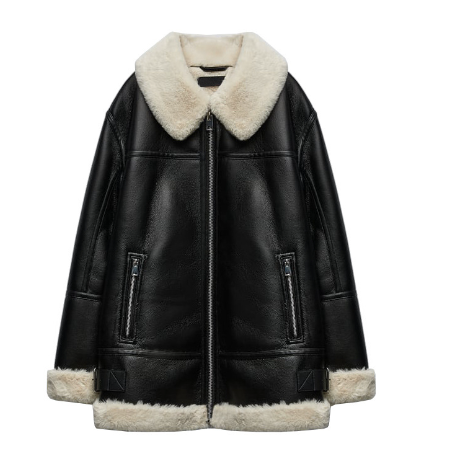 EB | Glatte Jacke mit Sherpa-Details
