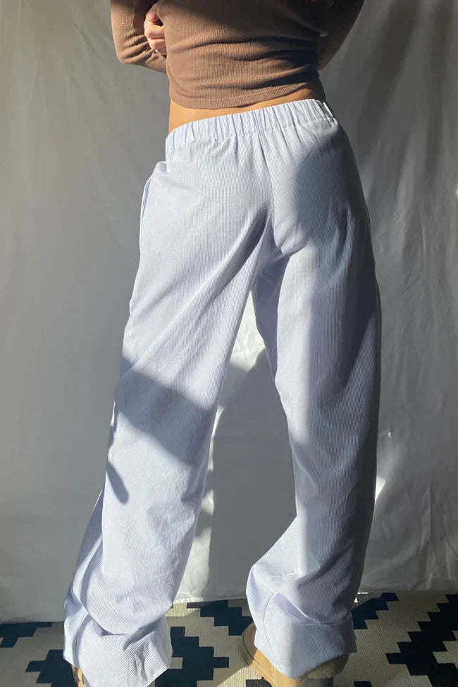 EB | Loose fit Gestreift Elastisch Taille Hose