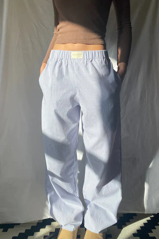 EB | Loose fit Gestreift Elastisch Taille Hose