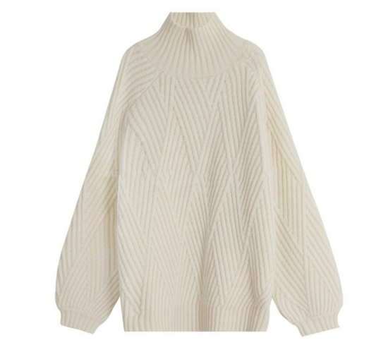 EB | Bequemer urbaner oversized Langarm Rollkragenpullover ideal für den Winter
