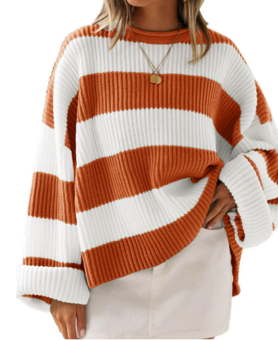 EB | Leicht gestreifter Strickpullover Ideal für den Winter