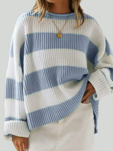 EB | Leicht gestreifter Strickpullover Ideal für den Winter