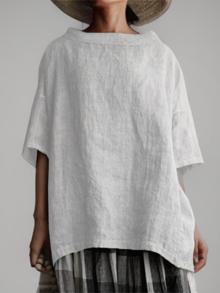 EB | Vintage Tunika in Oversized-Modell mit Boot-Halskette