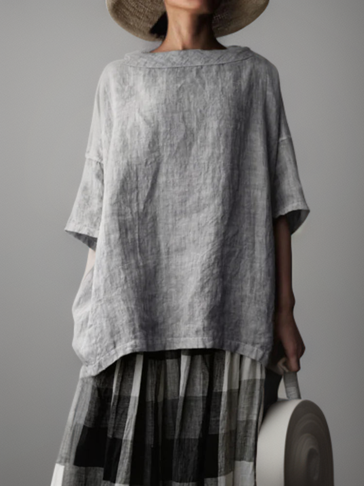EB | Vintage Tunika in Oversized-Modell mit Boot-Halskette