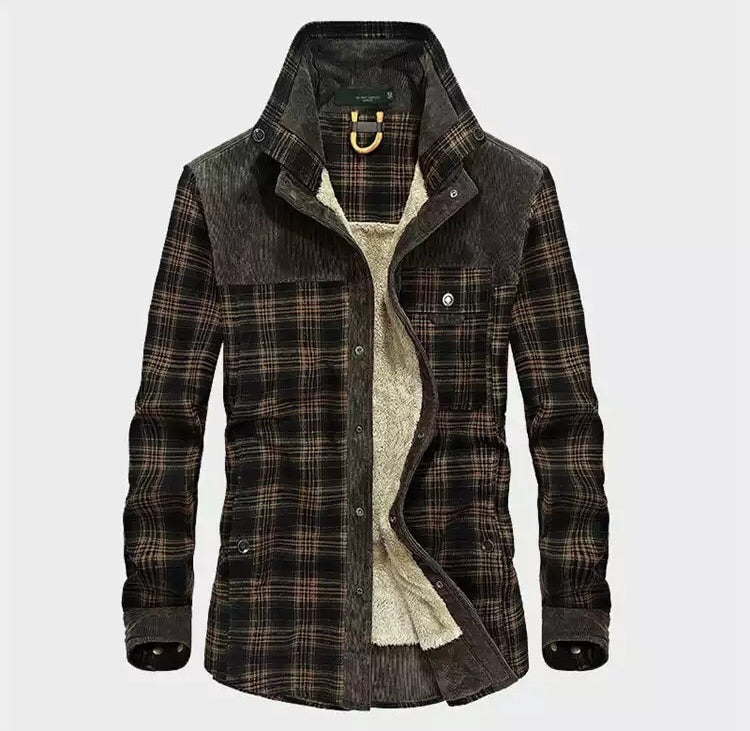 EB | Herren Sherpa gefütterte Karo Hemdjacke