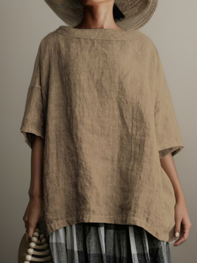 EB | Vintage Tunika in Oversized-Modell mit Boot-Halskette