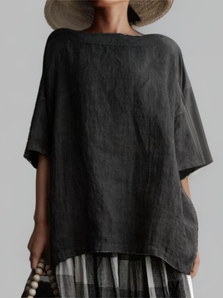 EB | Vintage Tunika in Oversized-Modell mit Boot-Halskette