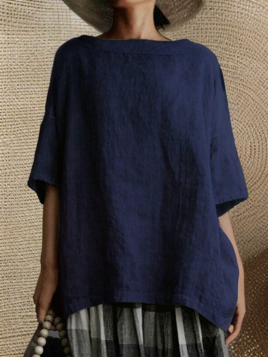 EB | Vintage Tunika in Oversized-Modell mit Boot-Halskette