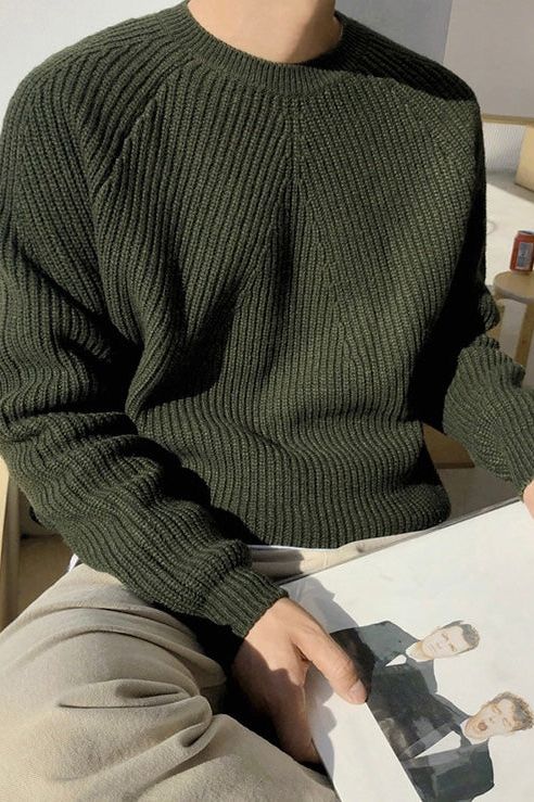 EB | Eleganter Gerippter Pullover für Männer