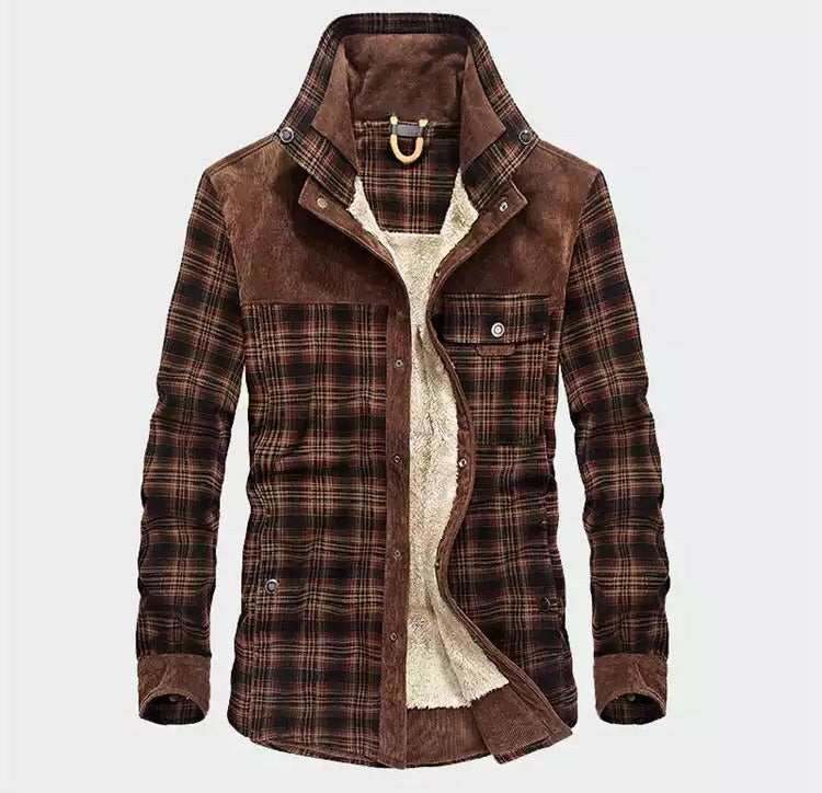 EB | Herren Sherpa gefütterte Karo Hemdjacke