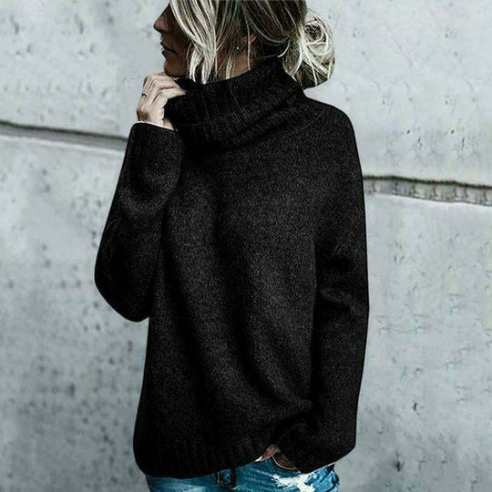 EB | Übergroßer Rollkragenpullover Für Damen Herrlich Warm & Lässig