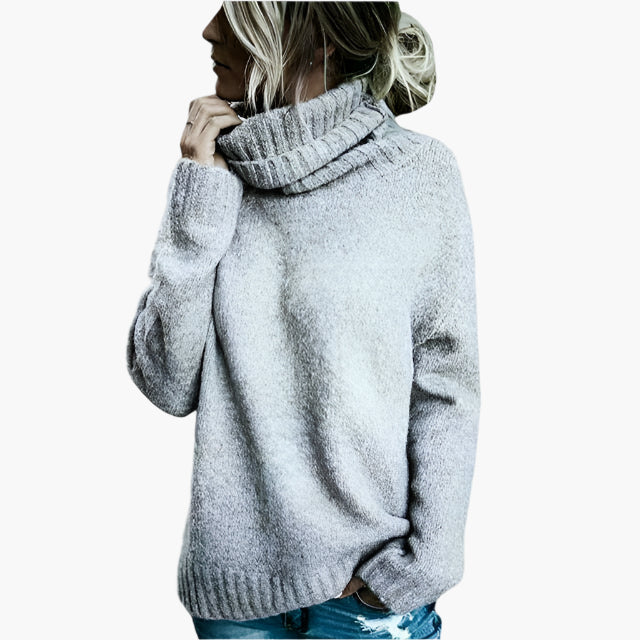 EB | Oversized Rollkragenpullover - Lässiger Strickpullover für Alltag & Freizeit