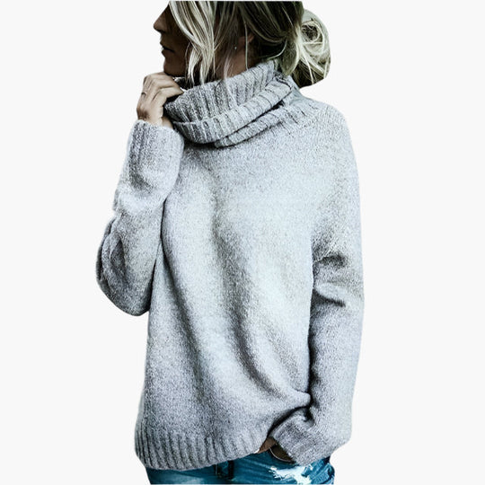 EB | Oversized Rollkragenpullover - Lässiger Strickpullover für Alltag & Freizeit