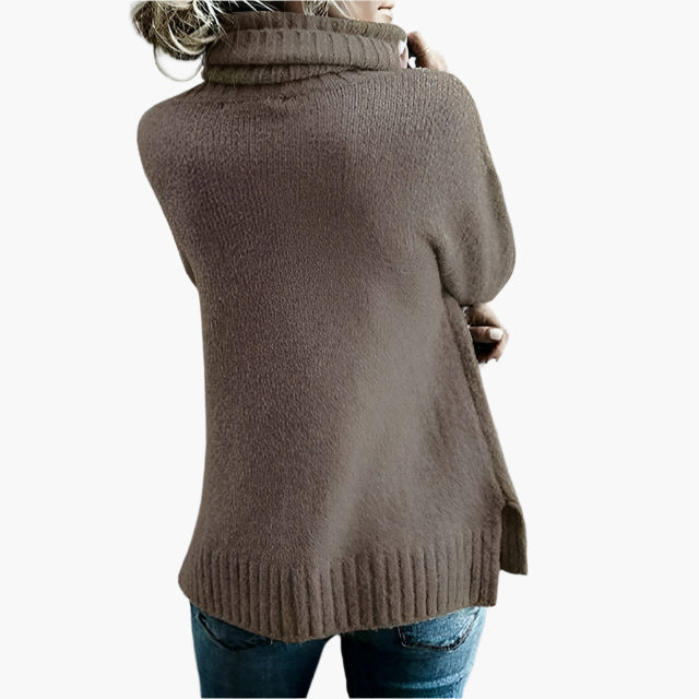 EB | Oversized Rollkragenpullover - Lässiger Strickpullover für Alltag & Freizeit
