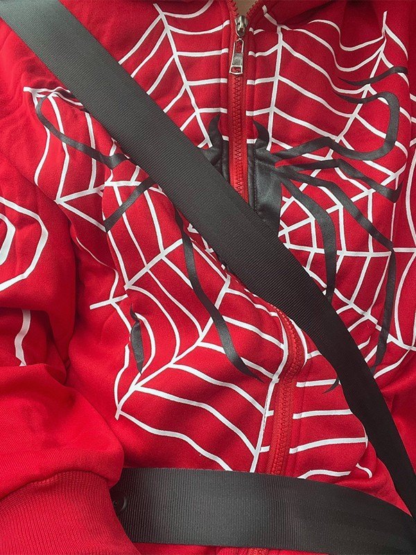 EB | Hoodie mit Reißverschluss Und Spider-Logo