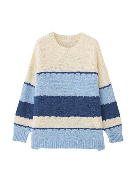 EB | Gestreiftes Sweatshirt mit Rundhalsausschnitt