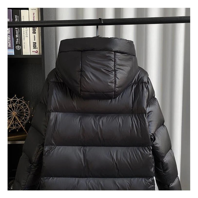 EB | Lange Pufferjacke Kapuzen Stepp Winteroberbekleidung