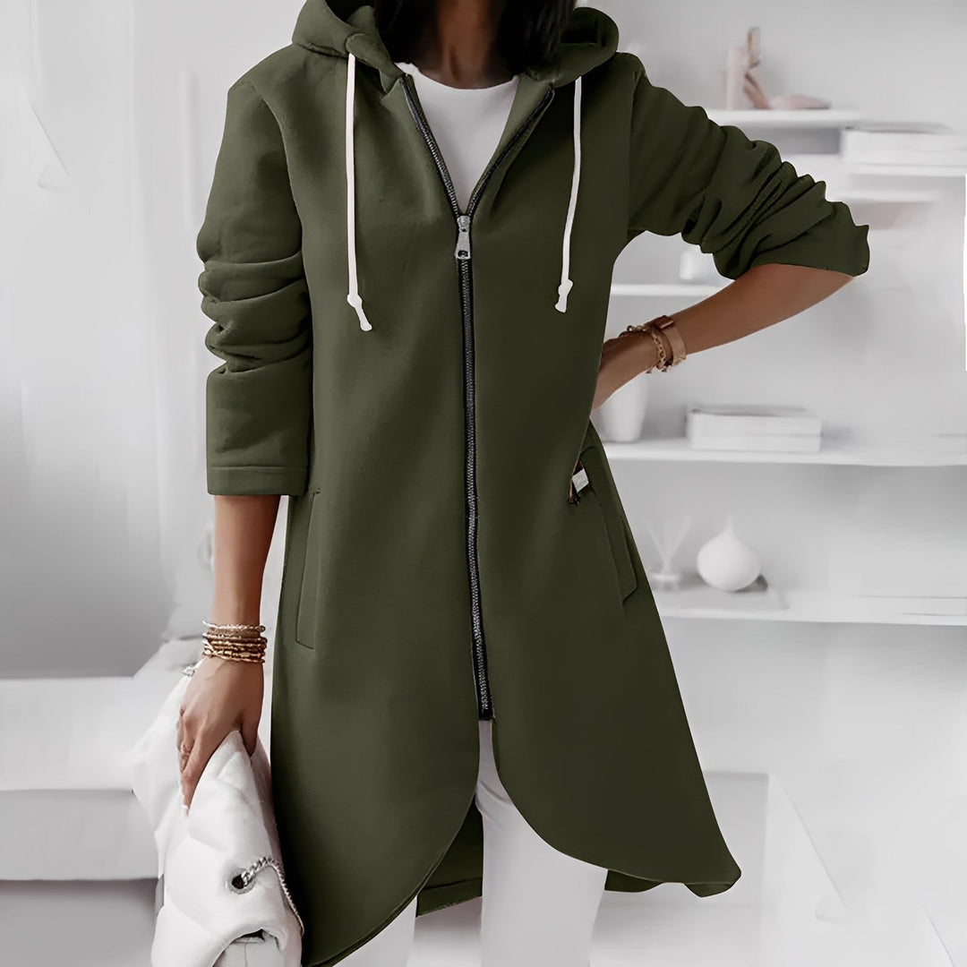 EB | Lange und bequeme Damen-Kapuzenjacke
