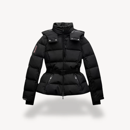 EB | Pufferjacke mit Gürtel Passform Stepp Hüftlänge Wasserabweisend Warm Oberbekleidung