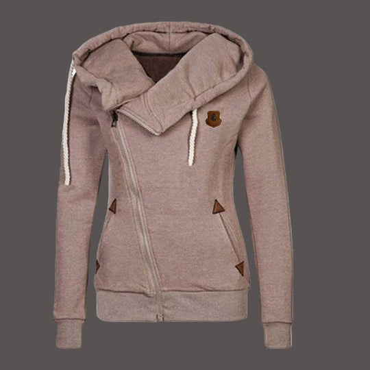 EB | Kapuzenpullover Jacke Asymmetrischer Reißverschluss