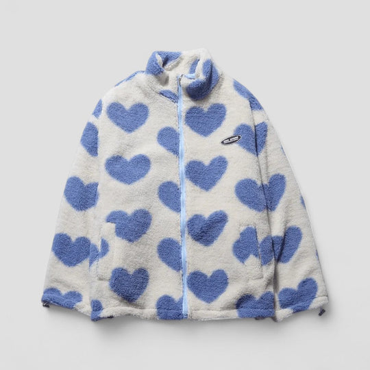 EB | Wendemantel mit Herzfutter Gemütliche Zip up Jacke