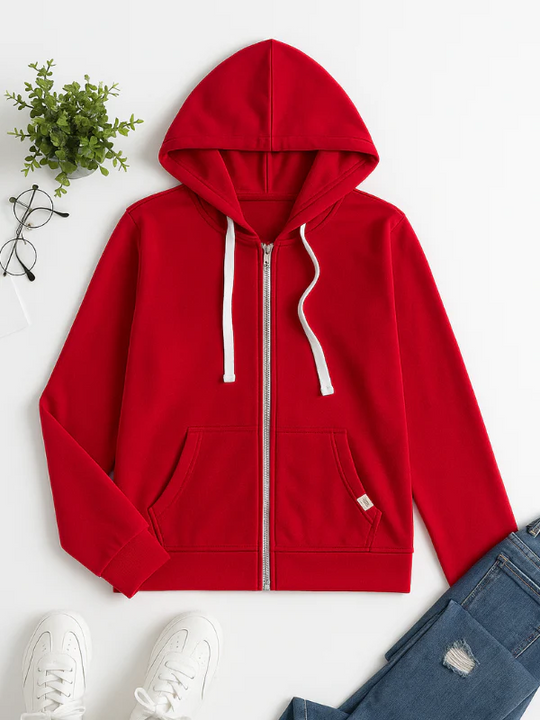 EB | Zip up Kapuzenpullover Kordelzug Kapuze
