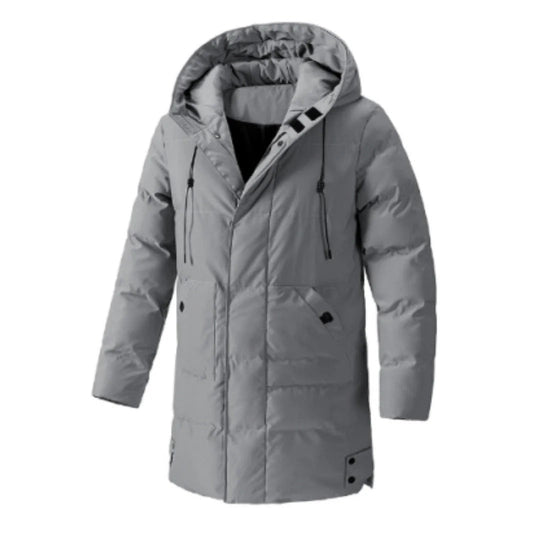 EB | Jacke mit Kapuze, wasserabweisend, wattiert, mittellang, mehrere Taschen