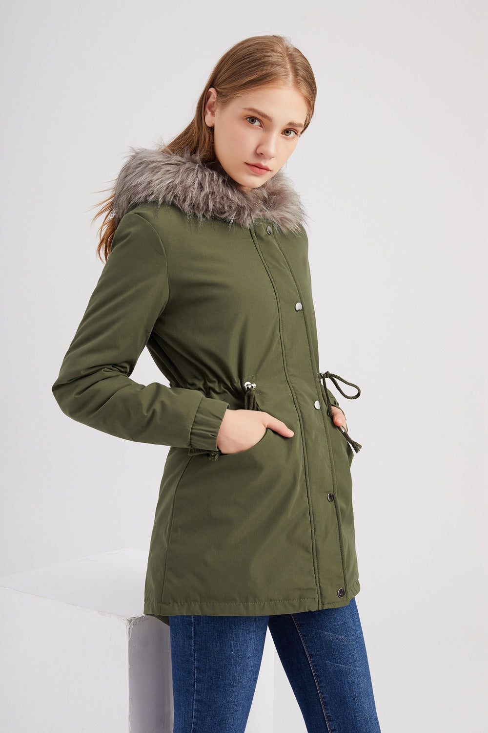 EB | Parka Mantel Mittel Länge Reguläre Passform