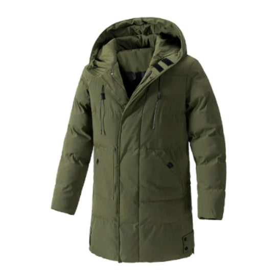 EB | Jacke mit Kapuze, wasserabweisend, wattiert, mittellang, mehrere Taschen