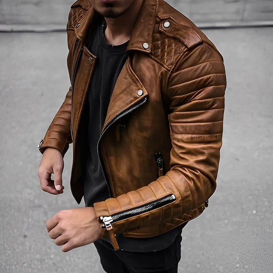 EB | Retro Lederjacke für Herren im stilvollen Design