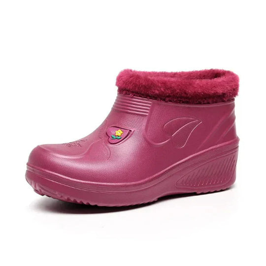 EB | Schneeboots – Knöchelhöhe – Wasserfestes Slip-On – Isolierte Kunstfellfütterung