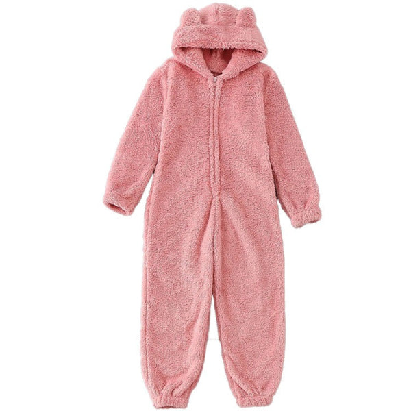 EB | Damen Teddy Fleece Overall mit Kapuze