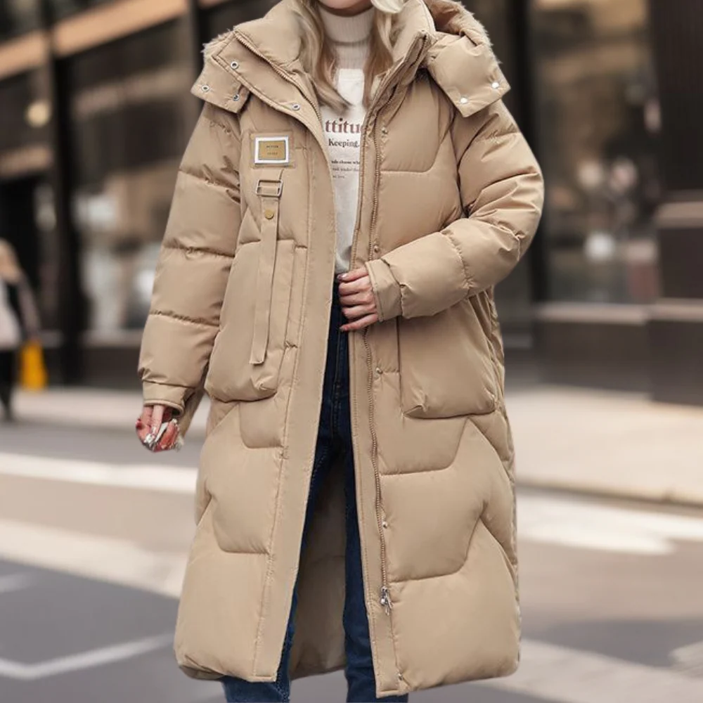 EB | Steppjacke - Oversized Passform - Lange Länge - Mit Kapuze - Warme Isolierung