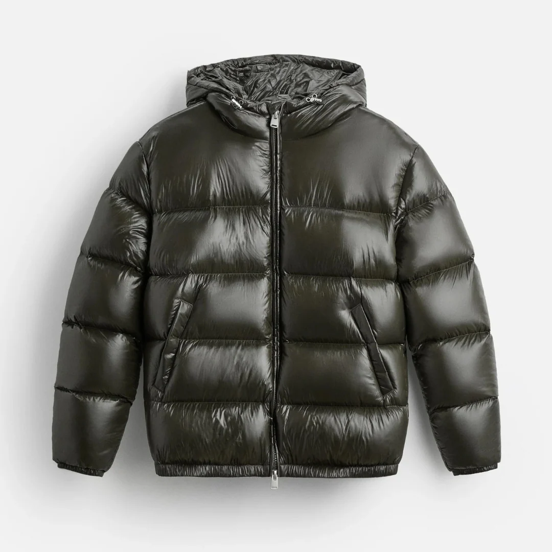 EB | Pufferjacke Synthetisch Übergröße Passform mit Kapuze Gequiltet