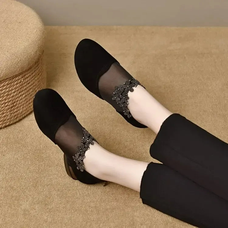 elegante High Heels, luftige Mesh-Sohle, weicher Komfort. EB EB