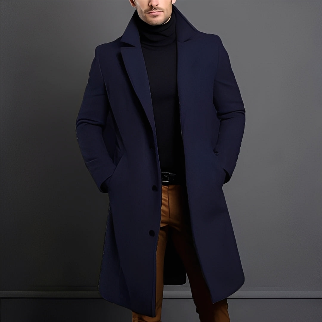 EB | Eleganter Woll-Trenchcoat für Männer
