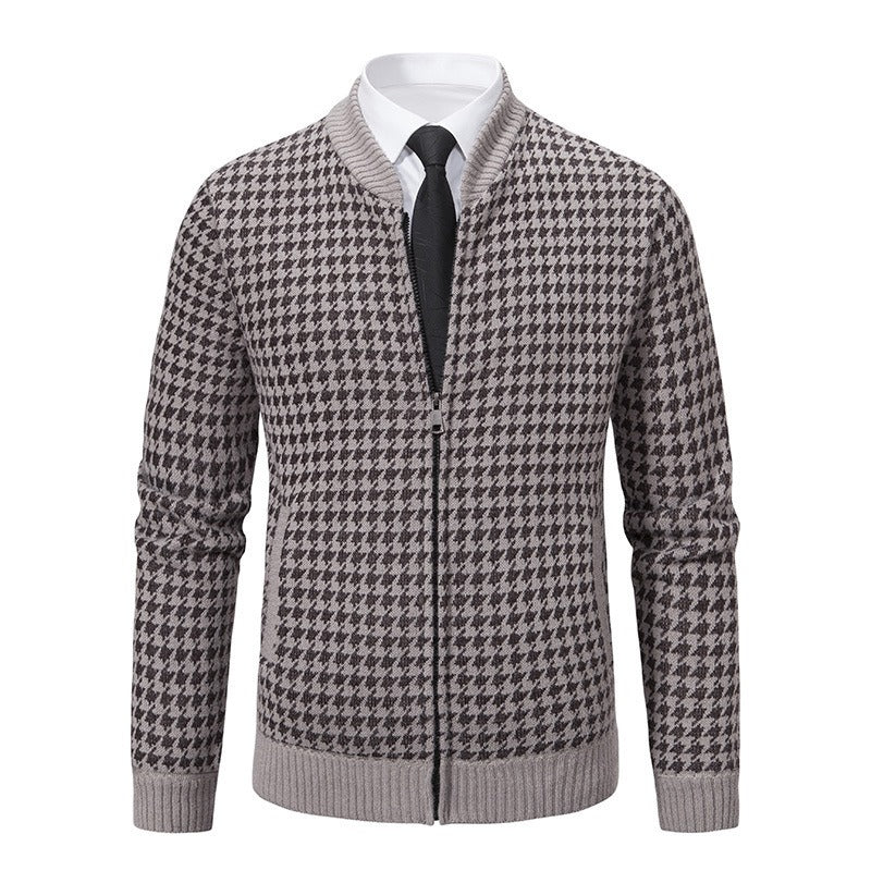 EB | Herrenstrickjacke mit Hahnentrittmuster - Søren