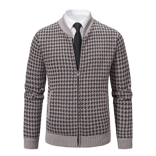 EB | Herrenstrickjacke mit Hahnentrittmuster - Søren