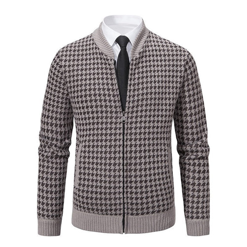 EB | Herrenstrickjacke mit Hahnentrittmuster - Søren