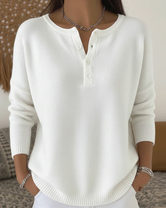 EB | Klassische Strickjacke mit Knöpfen und langen Ärmeln